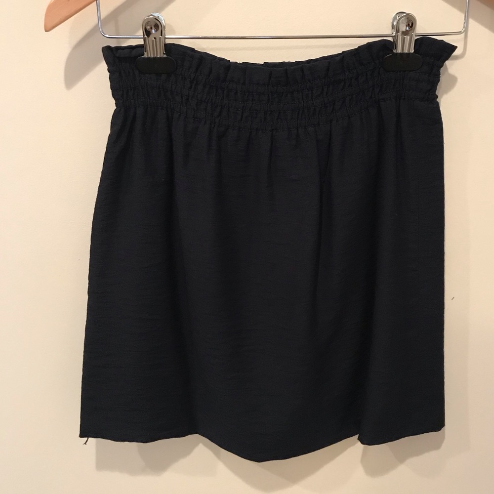 J Crew crinkle city mini skirt navy
